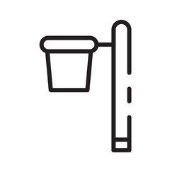 Basket Basketball Flask Line Icon