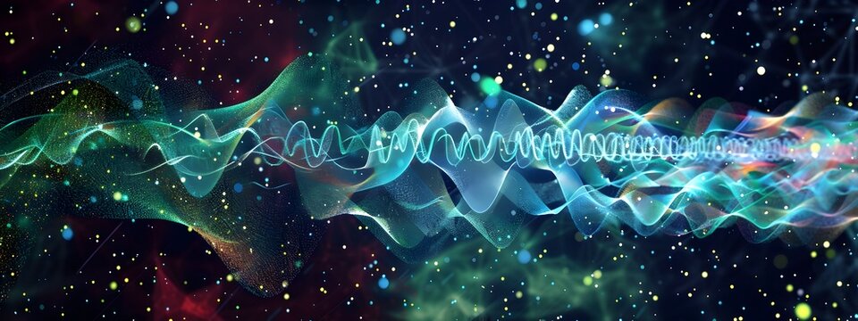 Vibrant D Animation Illustrating Wave Packet Dispersion Across Different Frequencies