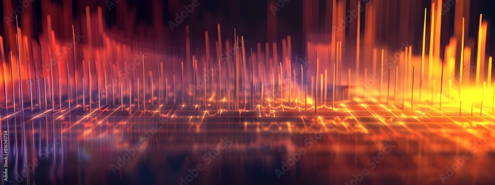 Poster visualizing human voice a d rendered spectrogram analysis
