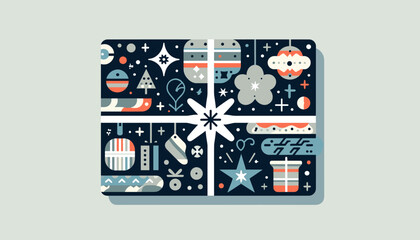 Fototapeta premium Concept of happy Christmas images. Vector illustration.