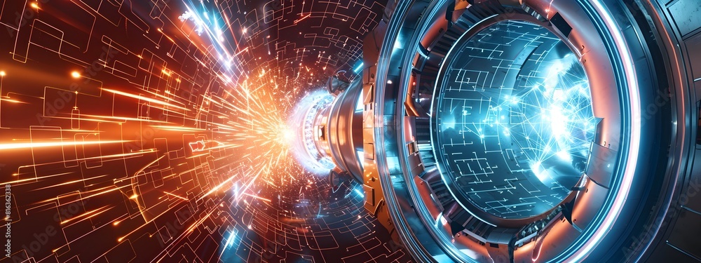 Poster Particle Accelerator Measuring Frequency of Particle Collisions in D