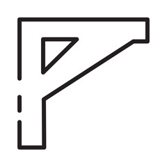 Construction Ruler Tool Line Icon