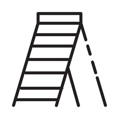 Ladder Stairs Tools Line Icon
