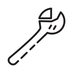 Repair Tool Wrench Line Icon