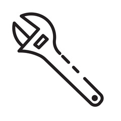 Repair Tool Wrench Line Icon