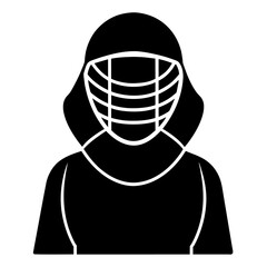 Beekeeper Beekeeping Face Mask silhouette design, black color illustration