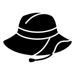 Femal hat vector art illustration black color