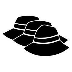 Femal hat vector art illustration black color
