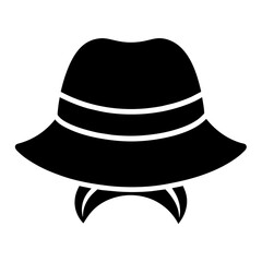 Femal hat vector art illustration black color