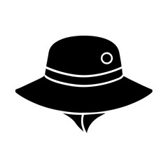 Femal hat vector art illustration black color