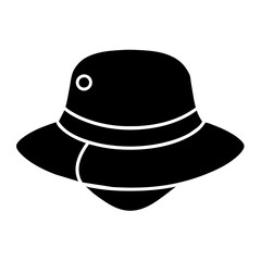 Femal hat vector art illustration black color