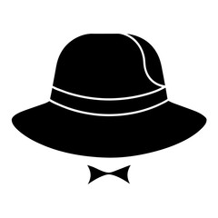 Femal hat vector art illustration black color