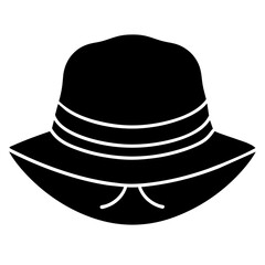 Femal hat vector art illustration black color