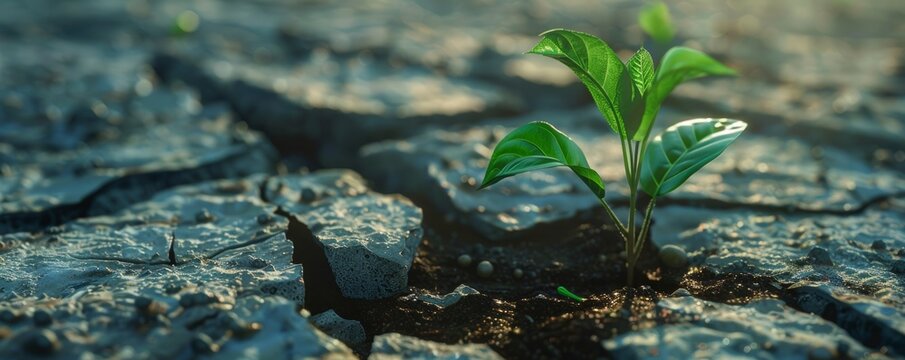New life amidst barren terrain