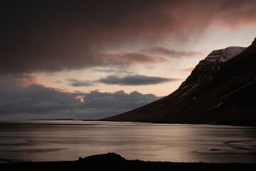 sunset over the lake