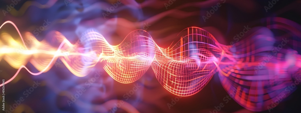 Poster d animation of wave packet displaying reflection refraction and diffraction