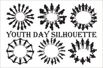 Lifecycle Stages of Life Background. Different people stand together Flat vector illustration.
