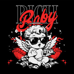 Baby Rich Vector Art, Illustration and Graphic