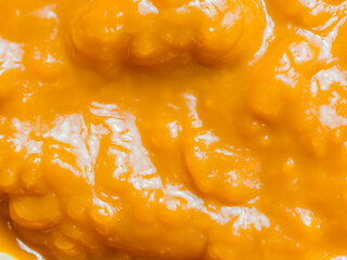 close up shot of delicious mango sauce