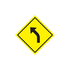 turn left sign icon