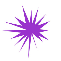 An abstract blank comic book style star burst shape design element.