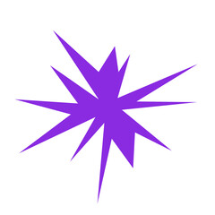 An abstract blank comic book style star burst shape design element.