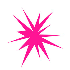 An abstract blank comic book style star burst shape design element.