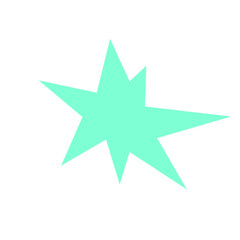 An abstract blank comic book style star burst shape design element.
