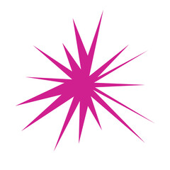 An abstract blank comic book style star burst shape design element.