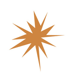 An abstract blank comic book style star burst shape design element.