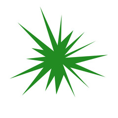 Fototapeta premium An abstract blank comic book style star burst shape design element.