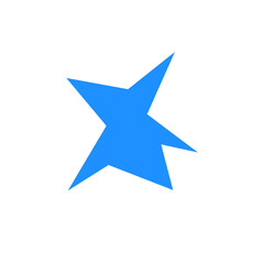 An abstract blank comic book style star burst shape design element.