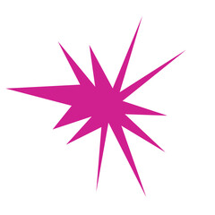 An abstract blank comic book style star burst shape design element.