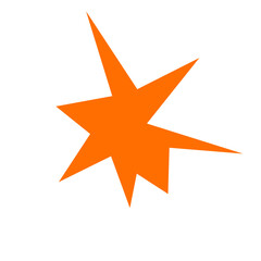 An abstract blank comic book style star burst shape design element.