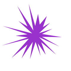 An abstract blank comic book style star burst shape design element.