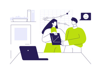 Getting promotion abstract concept vector illustration.