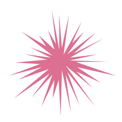 Fototapeta premium An abstract blank comic book style star burst shape design element.