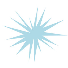 An abstract blank comic book style star burst shape design element.