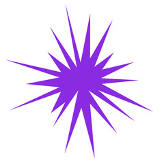 An abstract blank comic book style star burst shape design element.