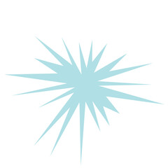 An abstract blank comic book style star burst shape design element.