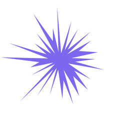 An abstract blank comic book style star burst shape design element.