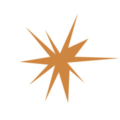 An abstract blank comic book style star burst shape design element.