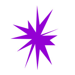 An abstract blank comic book style star burst shape design element.