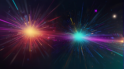 Fototapeta premium Abstract Background With Hologram Burst / Explotion Theme