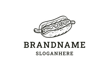 Hotdog logo template vector illustration design