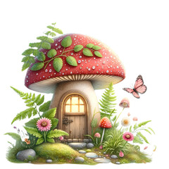 3d mushroom house