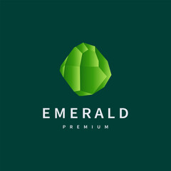 emerald gem vector logo design illustration 2