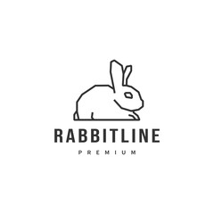 rabbit line vector logo design illustration 3