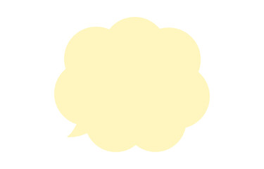 シンプルなもくもく･もこもこふきだし【ベクターイラスト素材】