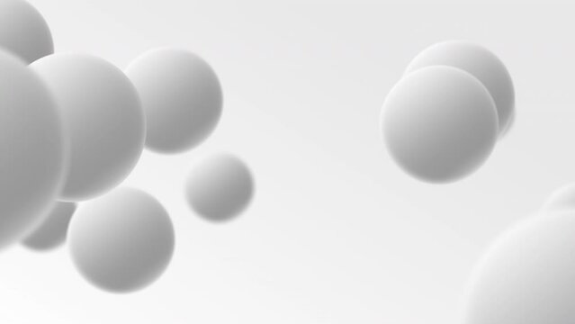 3D spheres smooth motion design abstract tech corporate background. Seamless looping animation. 4K footage